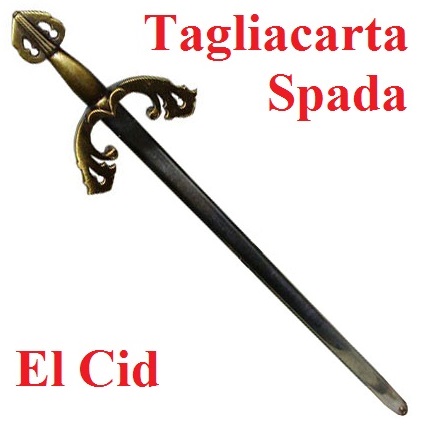 Tagliacarte spada di el cid - mini spada spagnola da collezione .